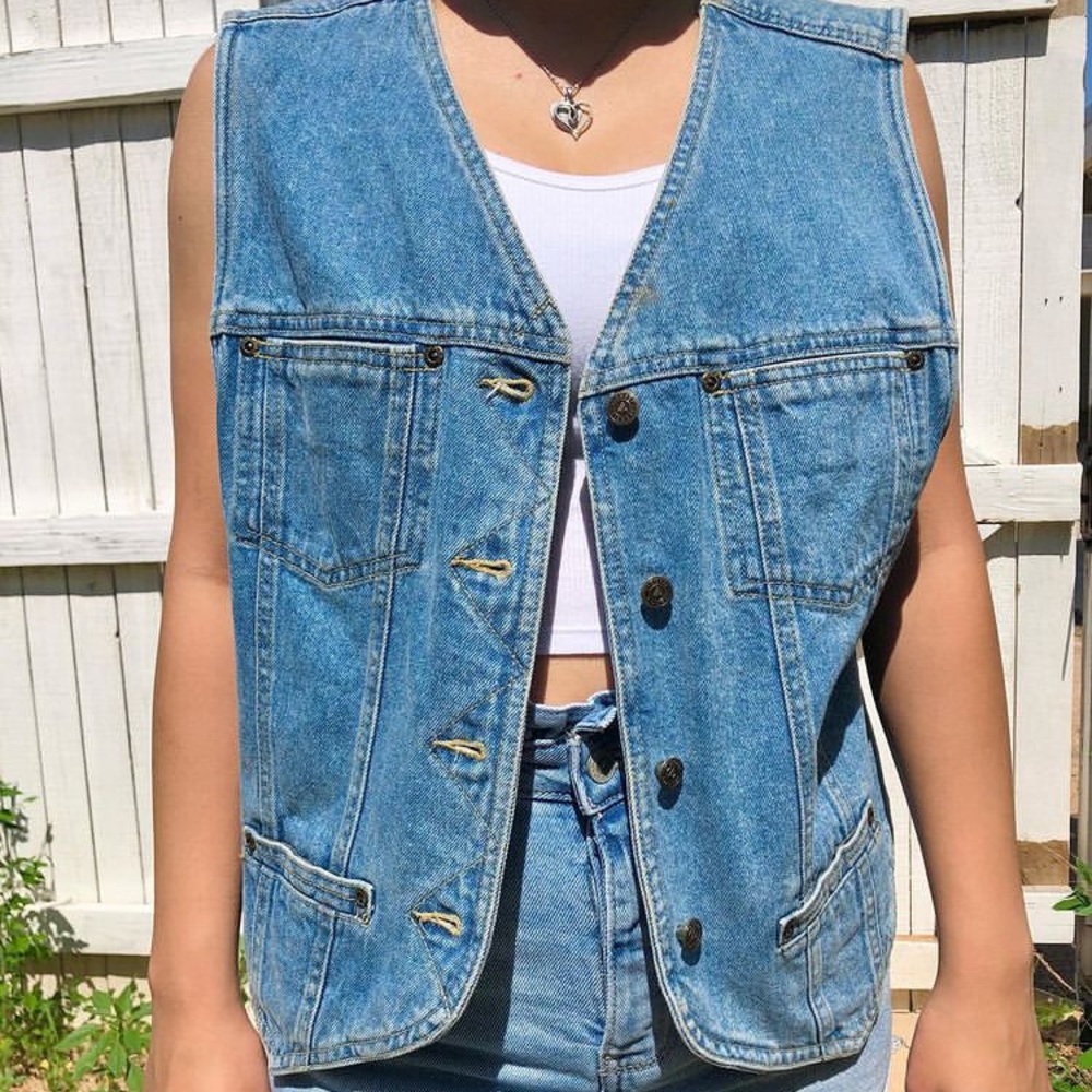 vintage jean vest!